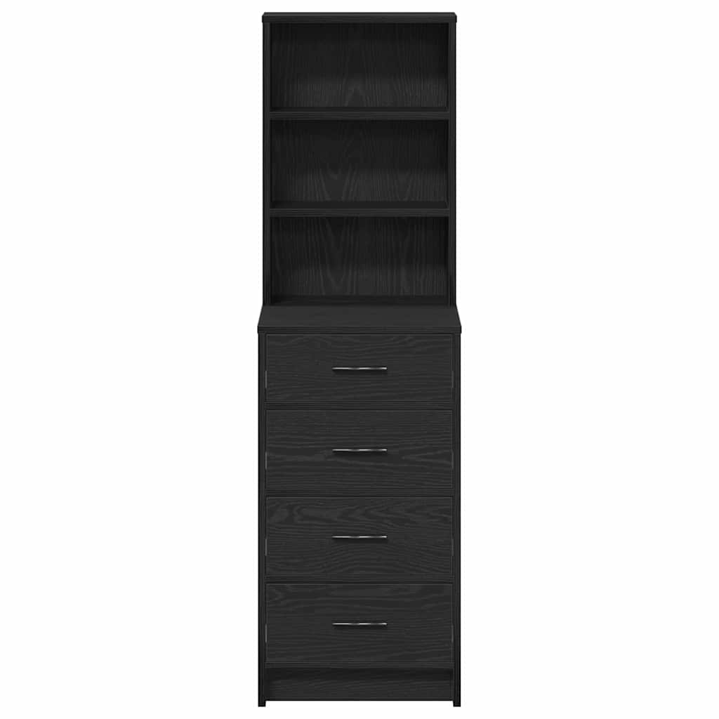 vidaXL Hochboard Schwarze Eiche 40 x 41 x 135 cm Holzwerkstoff