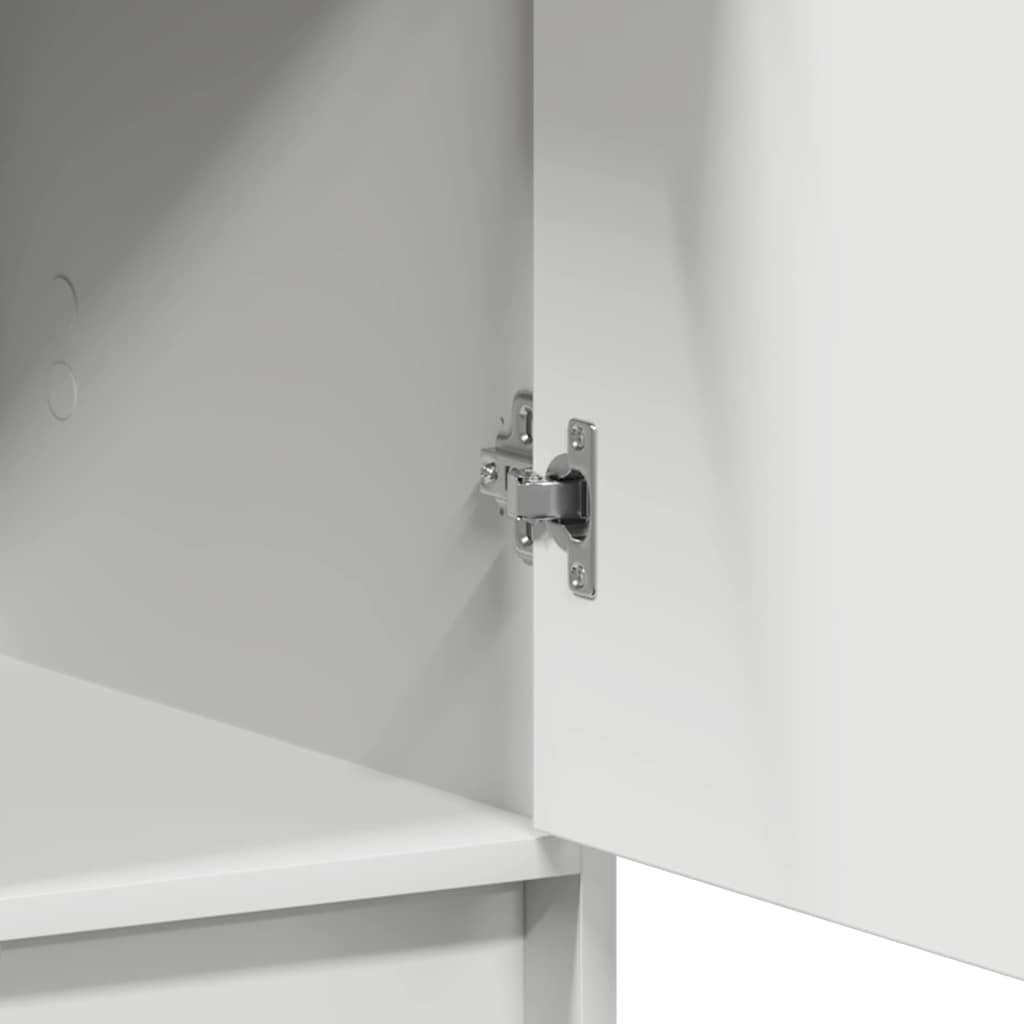 Highboard mit Schubladen Weiß 40 x 40,5 x 135 cm Holzwerkstoff