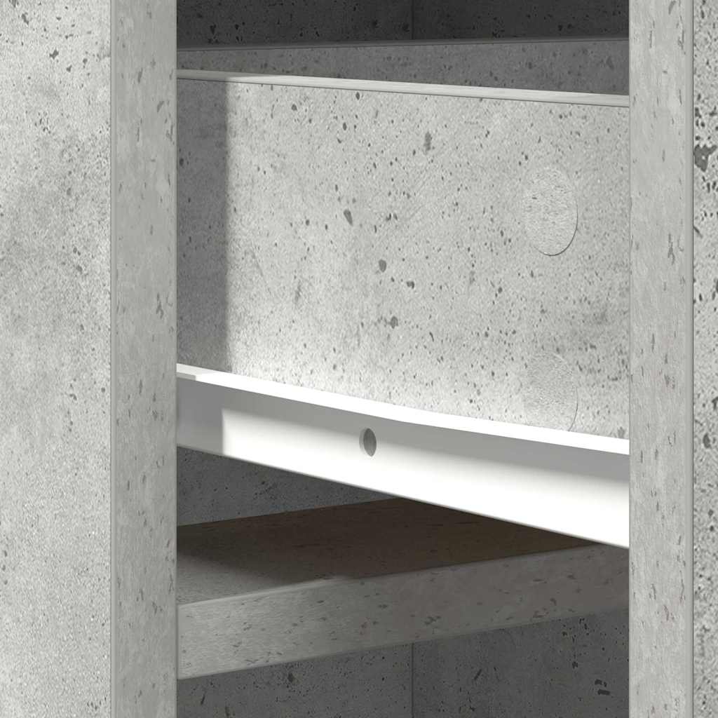 Highboard Beton Grau 40 x 40,5 x 135 cm Holzwerkstoff
