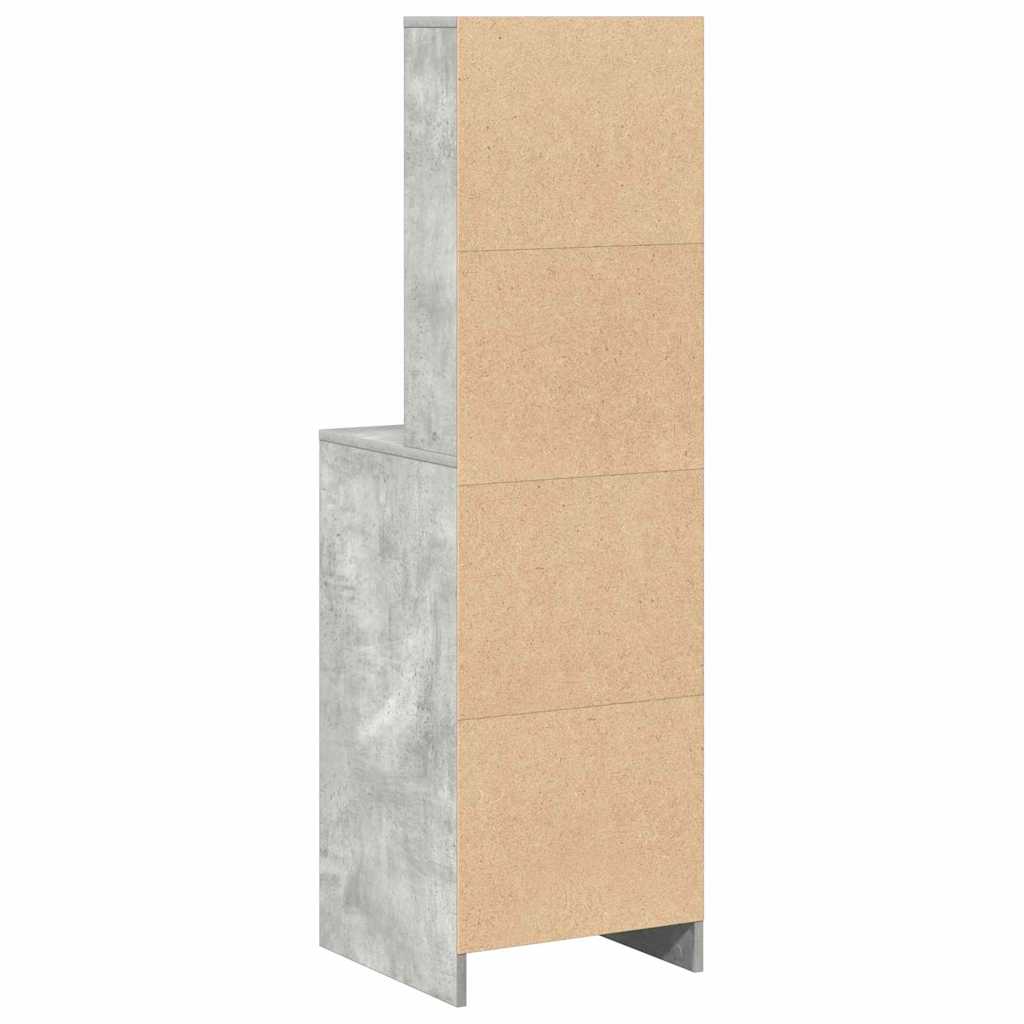Highboard Beton Grau 40 x 40,5 x 135 cm Holzwerkstoff