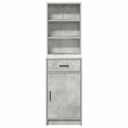 Highboard Beton Grau 40 x 40,5 x 135 cm Holzwerkstoff