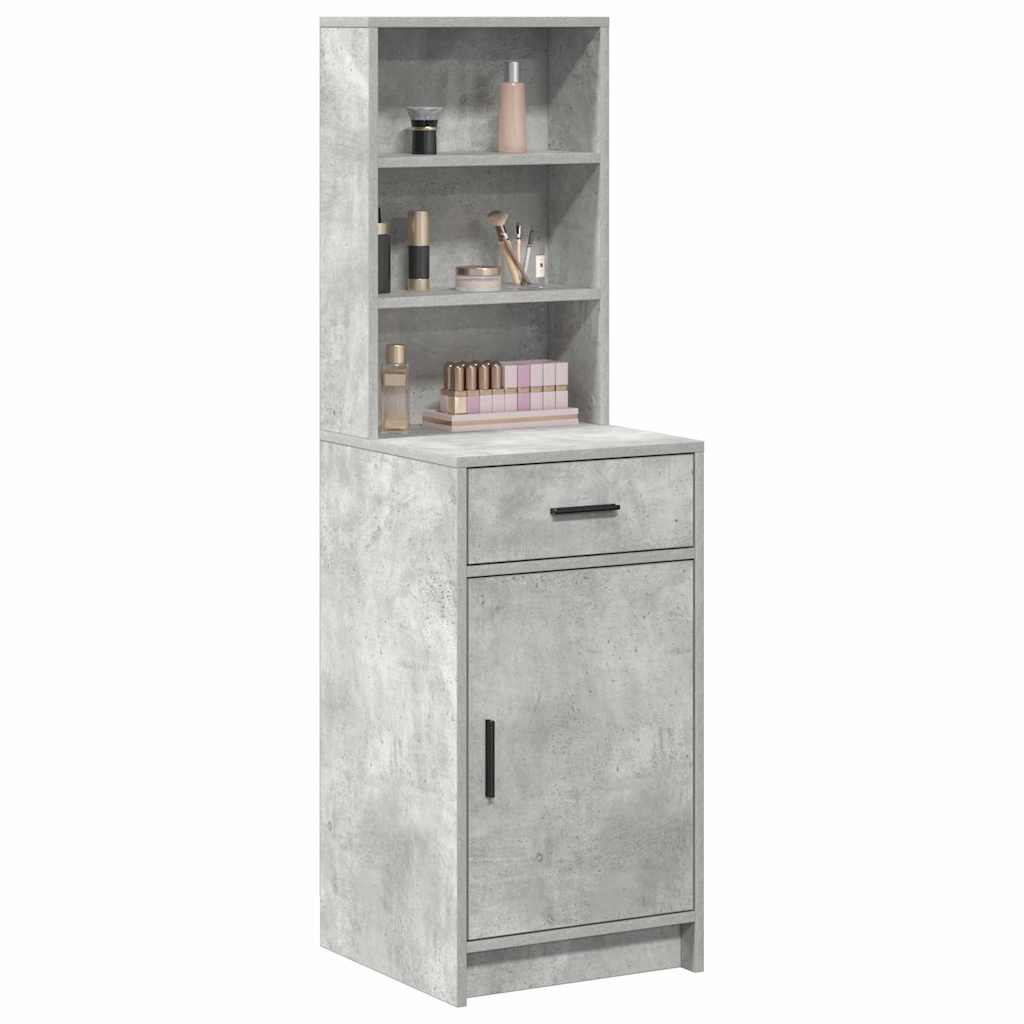 Highboard Beton Grau 40 x 40,5 x 135 cm Holzwerkstoff