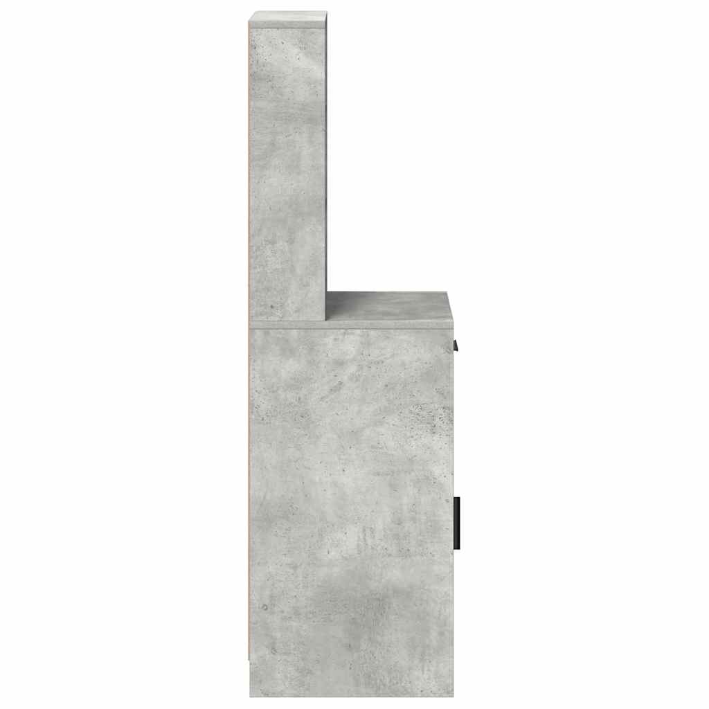 Highboard Beton Grau 40 x 40,5 x 135 cm Holzwerkstoff