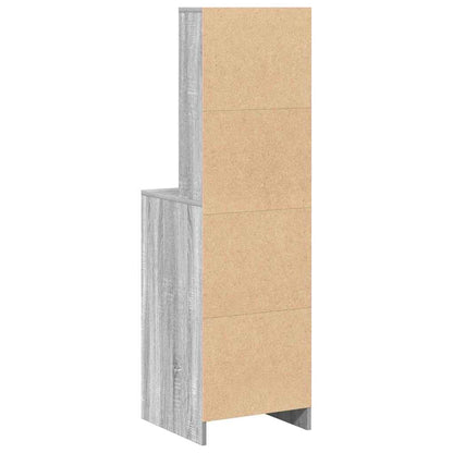Highboard Graues Sonoma 40 x 40,5 x 135 cm Holzwerkstoff