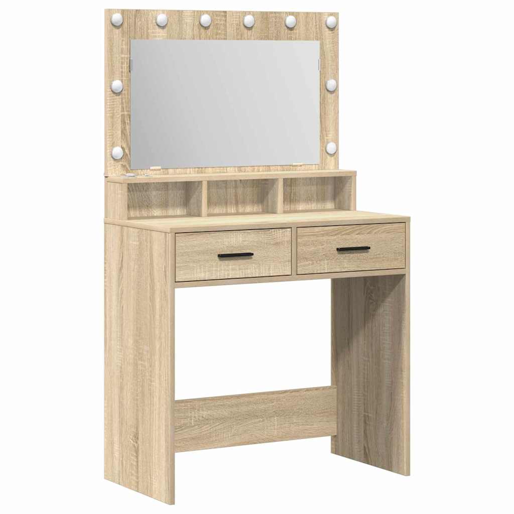 Schminktisch Sonoma-Eiche 79 x 41 x 135 cm Holzwerkstoff
