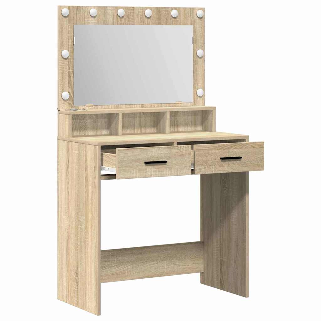 Schminktisch Sonoma-Eiche 79 x 41 x 135 cm Holzwerkstoff