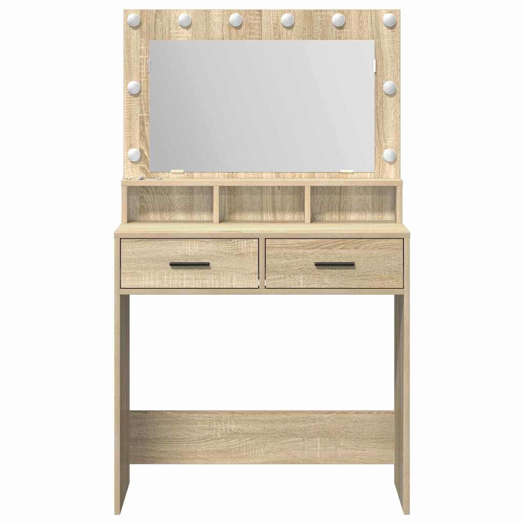 Schminktisch Sonoma-Eiche 79 x 41 x 135 cm Holzwerkstoff