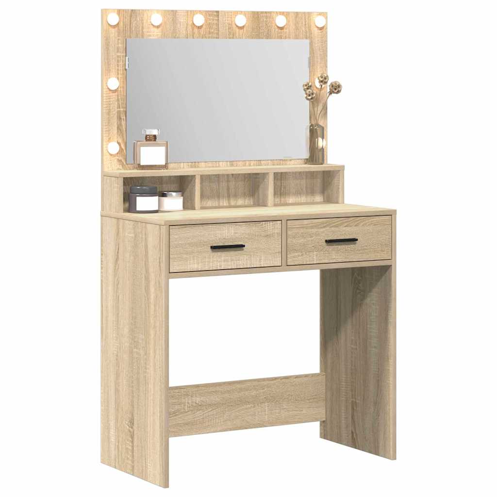 Schminktisch Sonoma-Eiche 79 x 41 x 135 cm Holzwerkstoff