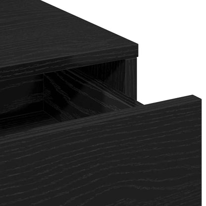 Schminktisch mit Regal Schwarz Eichen-Optik 50 x 41 x 135 cm