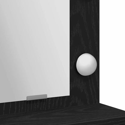 Schminktisch mit Regal Schwarz Eichen-Optik 50 x 41 x 135 cm