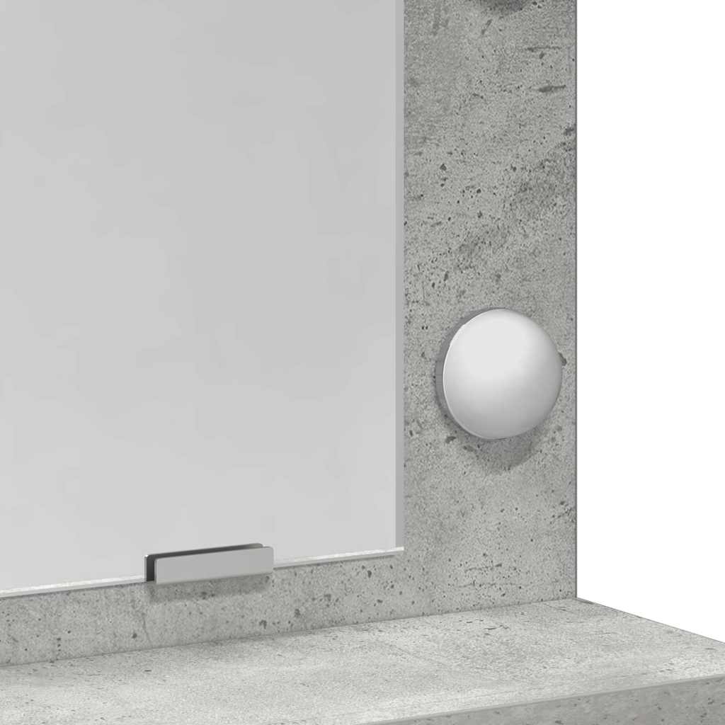 Schminktisch Beton Grau 50 x 41 x 135 cm Holzwerkstoff