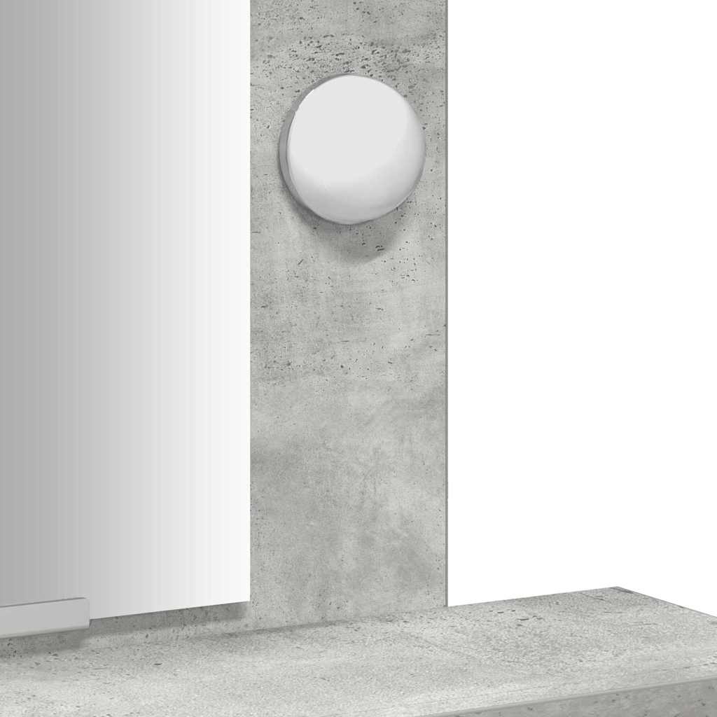 Schminktisch mit Schubladen Grau 50 x 41 x 140 cm Holzwerkstoff