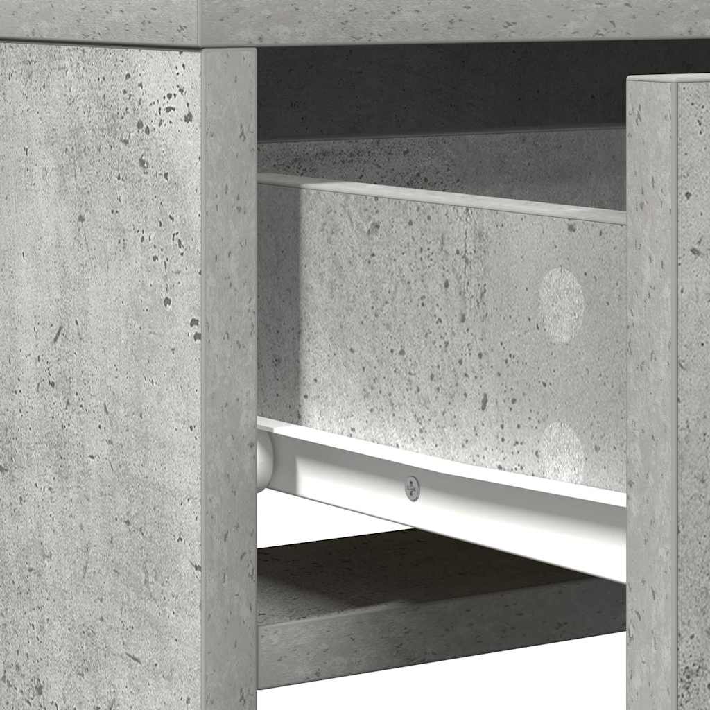 Schminktisch mit Schubladen Grau 50 x 41 x 140 cm Holzwerkstoff