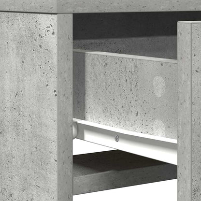 Schminktisch mit Schubladen Grau 50 x 41 x 140 cm Holzwerkstoff