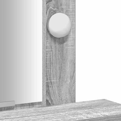 Schminktisch mit Schubladen Grau 50 x 41 x 140 cm Holzwerkstoff