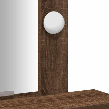Schminktisch mit Speicher Braun 50 x 41 x 140 cm Holzwerkstoff