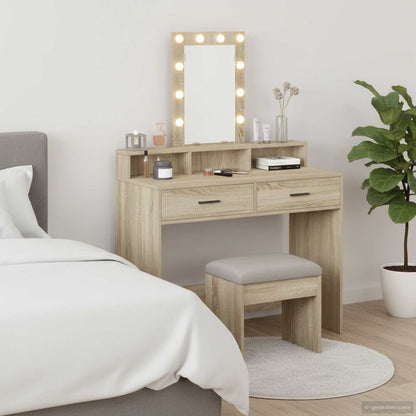 Schminktisch mit Speicher Braun 100 x 41 x 140 cm Holzwerkstoff