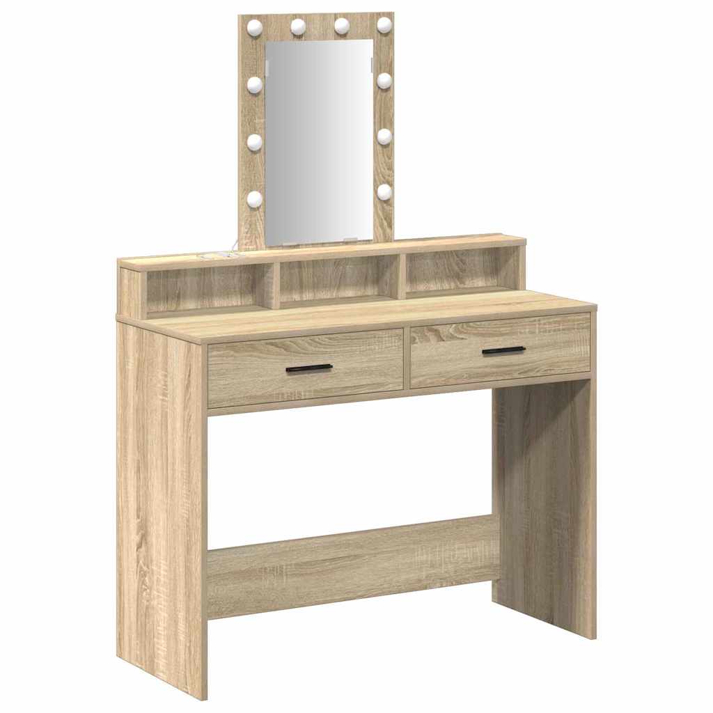 Schminktisch mit Speicher Braun 100 x 41 x 140 cm Holzwerkstoff