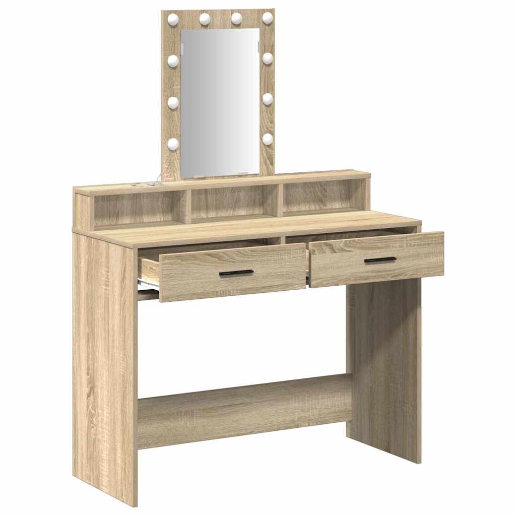Schminktisch mit Speicher Braun 100 x 41 x 140 cm Holzwerkstoff