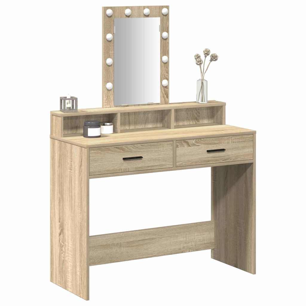 Schminktisch mit Speicher Braun 100 x 41 x 140 cm Holzwerkstoff