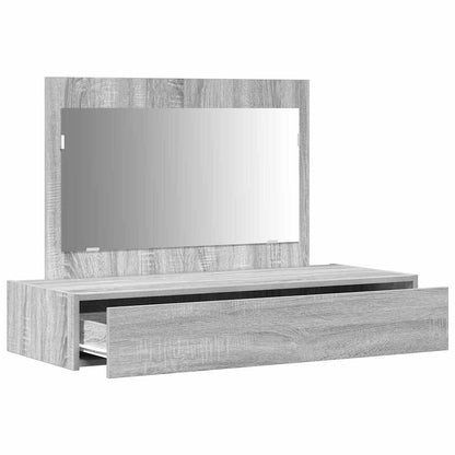 Schminktisch mit Schubladen Grau 100 x 40 x 70 cm Holzwerkstoff