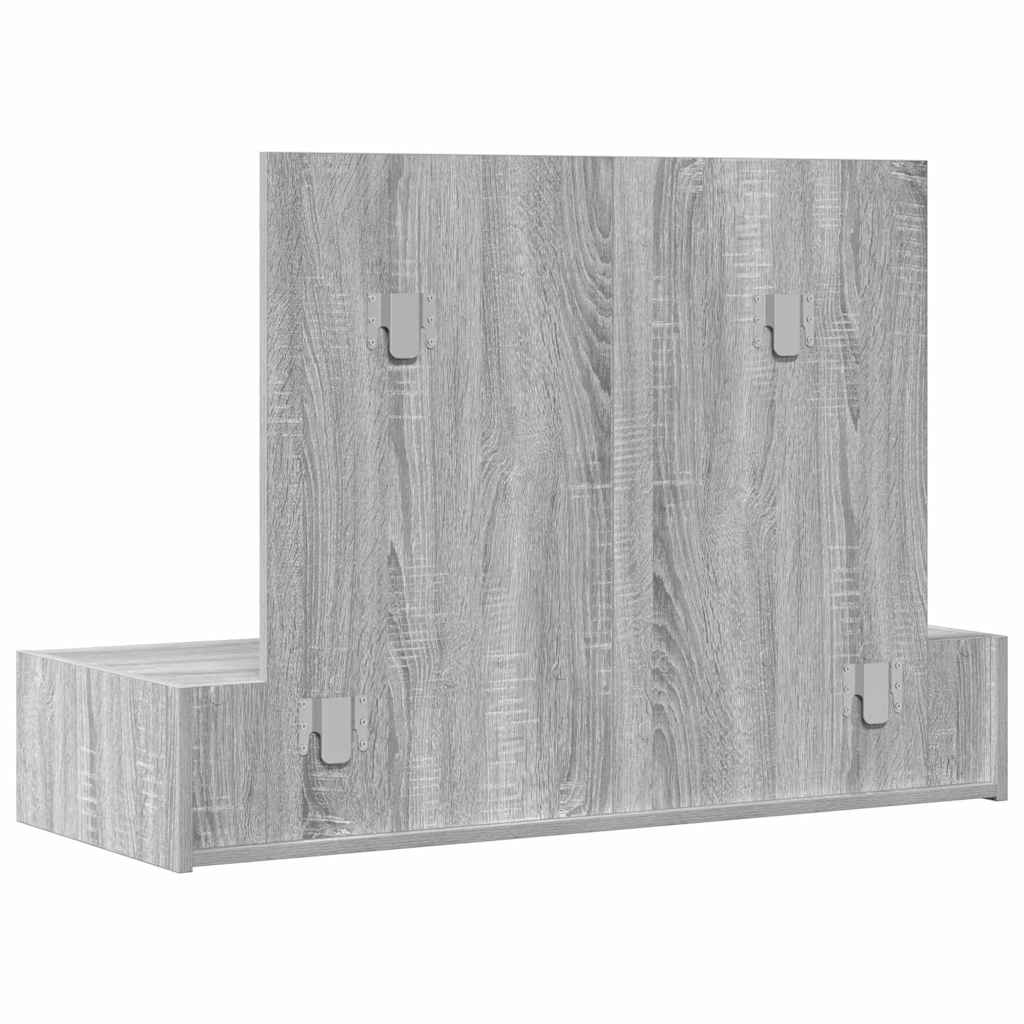 Schminktisch mit Schubladen Grau 100 x 40 x 70 cm Holzwerkstoff