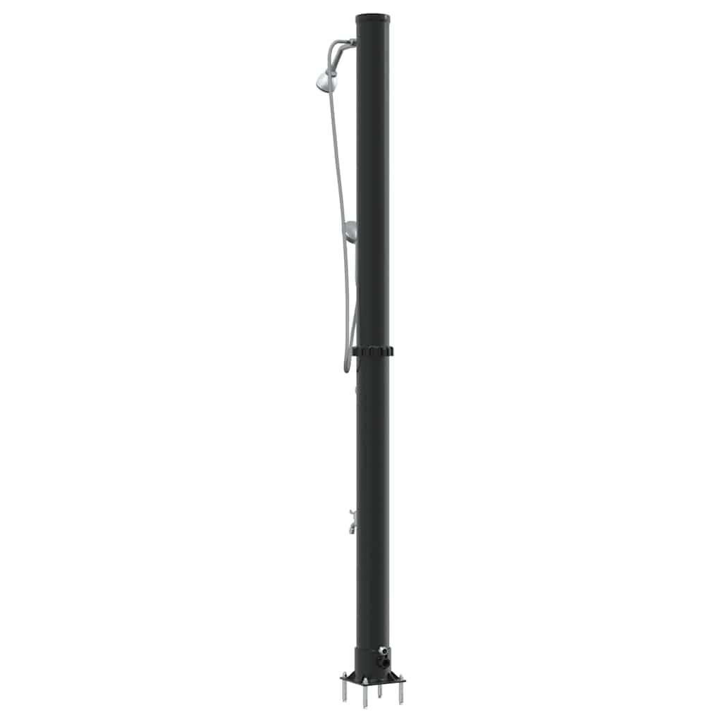 Außen Solardusche Schwarz 217 cm PVC und Aluminium