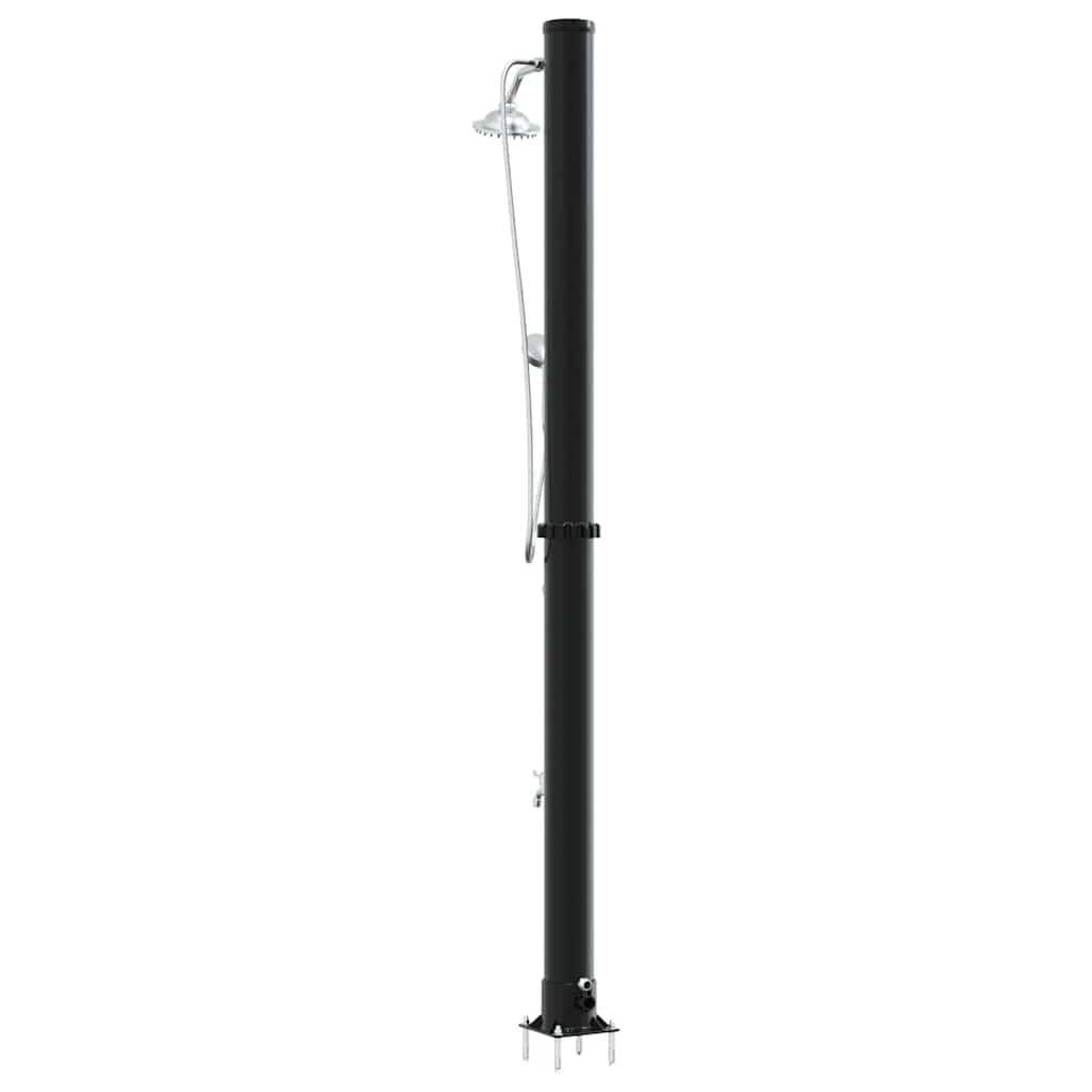 Außen Solardusche Schwarz 217 cm PVC und Aluminium