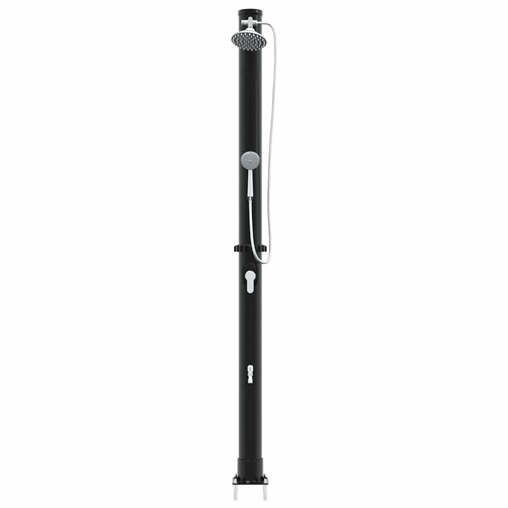 Außen Solardusche Schwarz 217 cm PVC und Aluminium
