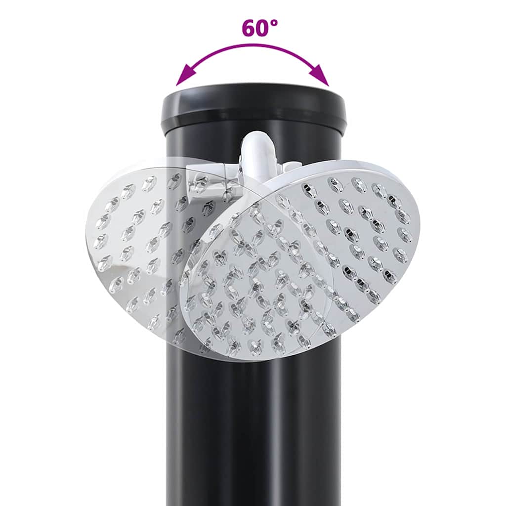 Außen Solardusche Schwarz 217 cm PVC und Aluminium