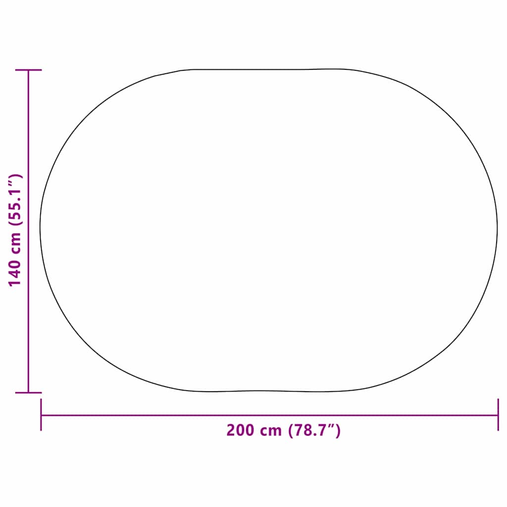 vidaXL Tapis ZIZUR Marron 200 x 140 cm Polypropylène