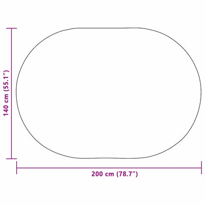 vidaXL Tapis ZIZUR Marron 200 x 140 cm Polypropylène
