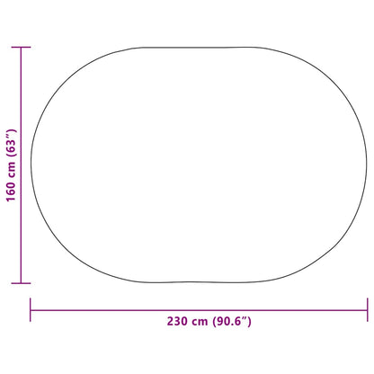vidaXL Tapis ZIZUR Marron 230 x 160 cm Polypropylène
