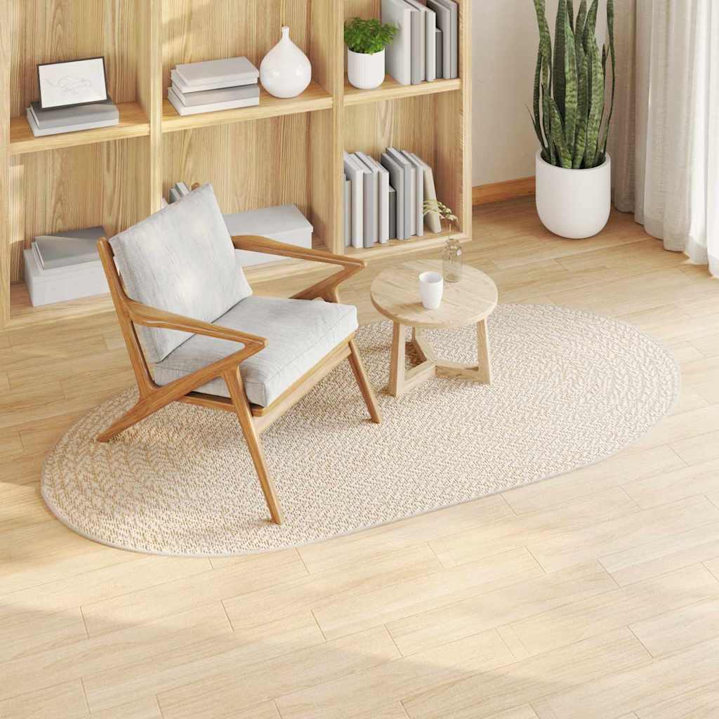 vidaXL Teppich ZIZUR Creme 200 x 100 cm Polypropylen
