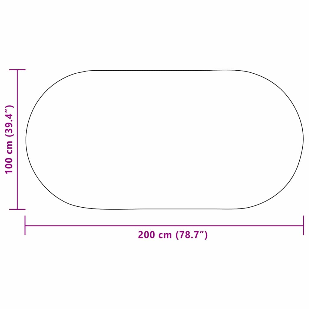 vidaXL Teppich ZIZUR Creme 200 x 100 cm Polypropylen