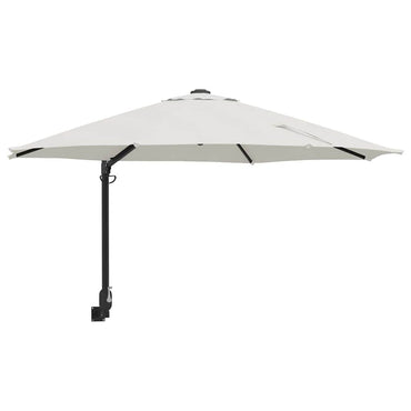 vidaXL Garten-Sonnenschirm Sand 248 x 248 x 148 cm Polyester und Stahl