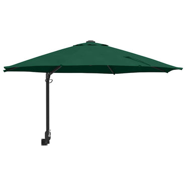 vidaXL Garten-Sonnenschirm Grün 248 x 248 x 148 cm Polyester und Stahl