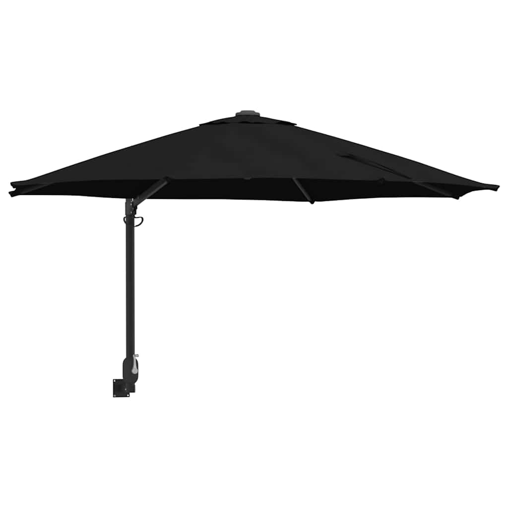 vidaXL Garten-Sonnenschirm Schwarz 248 x 248 x 148 cm