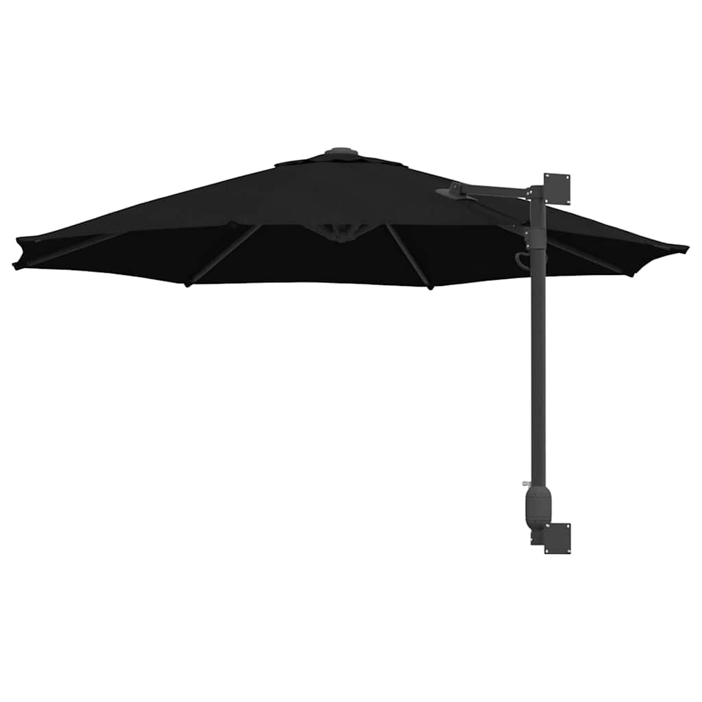 vidaXL Garten-Sonnenschirm Schwarz 248 x 248 x 148 cm