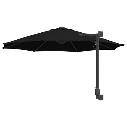 vidaXL Garten-Sonnenschirm Schwarz 248 x 248 x 148 cm