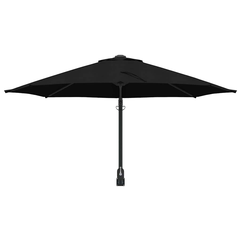 vidaXL Garten-Sonnenschirm Schwarz 248 x 248 x 148 cm