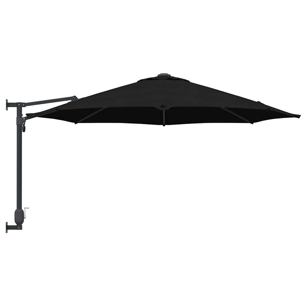 vidaXL Garten-Sonnenschirm Schwarz 248 x 248 x 148 cm