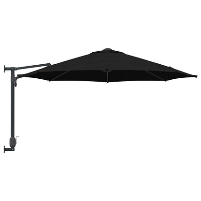 vidaXL Garten-Sonnenschirm Schwarz 248 x 248 x 148 cm