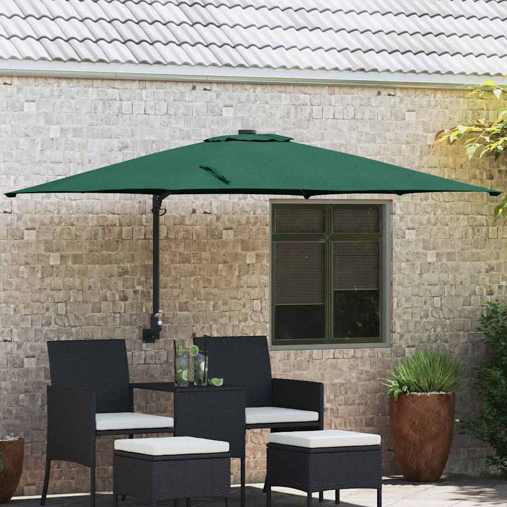 vidaXL Garten-Sonnenschirm Grün 248,5 x 247,5 x 160 cm