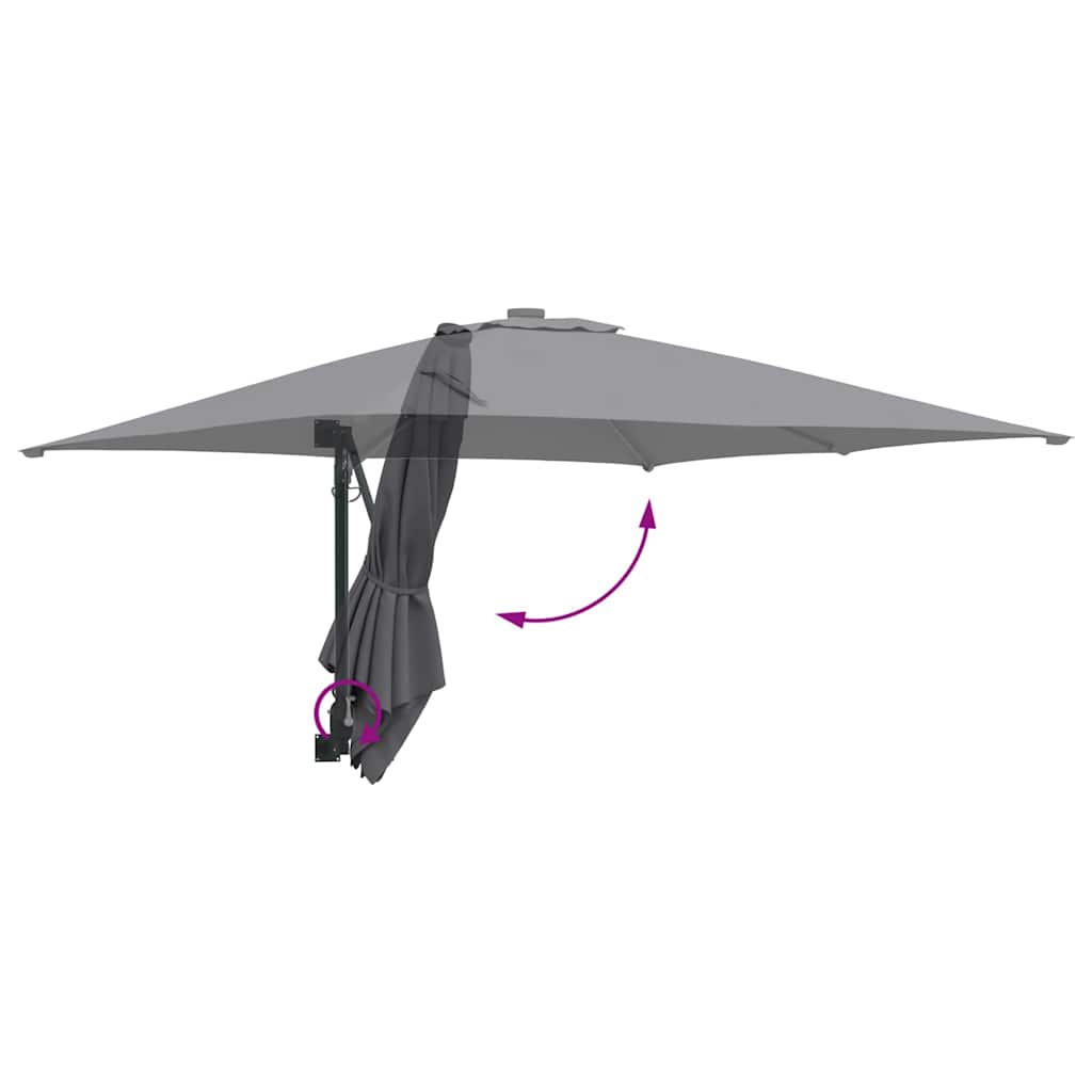 vidaXL Garten-Sonnenschirm Anthrazit 248,5 x 247,5 x 160 cm