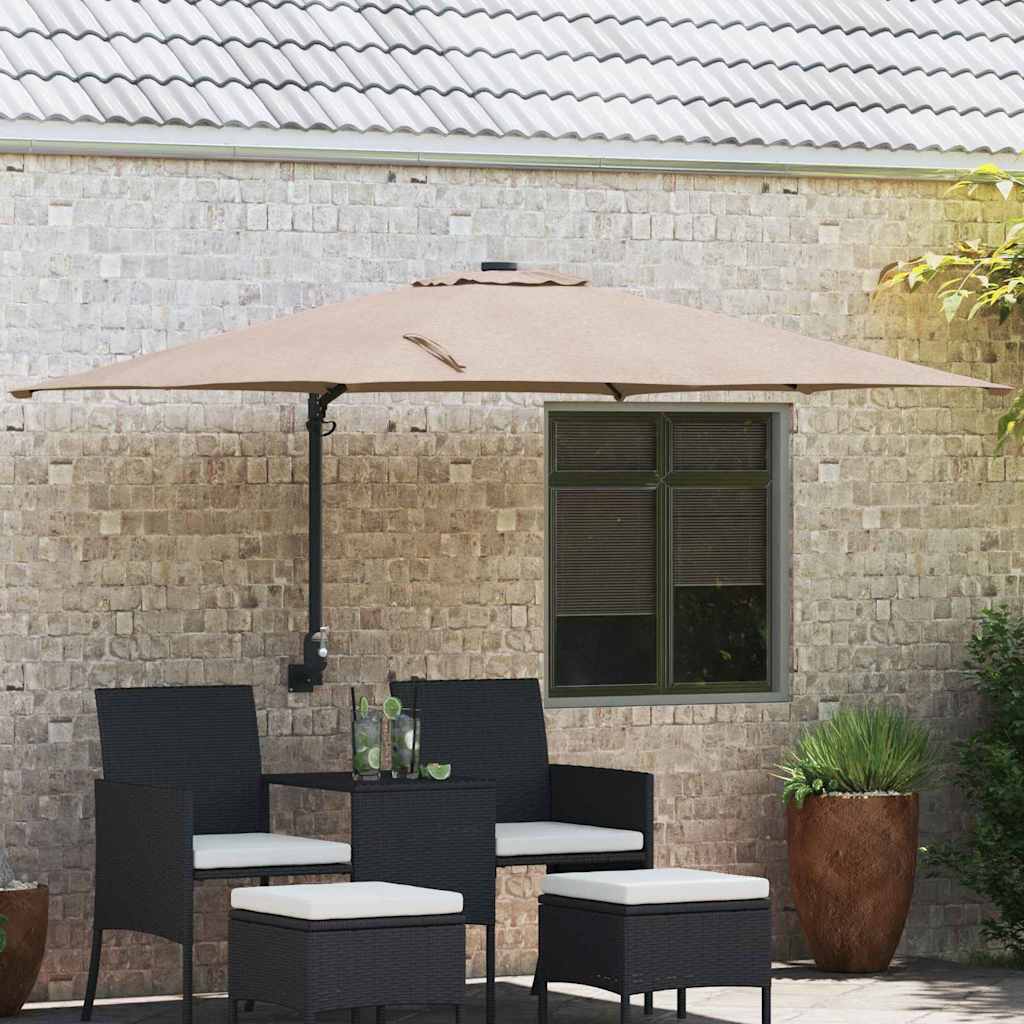 Garten-Sonnenschirm Taupe 248,5 x 247,5 x 160 cm