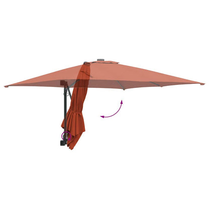 vidaXL Garten-Sonnenschirm Terrakotta 248,5 x 247,5 x 160 cm