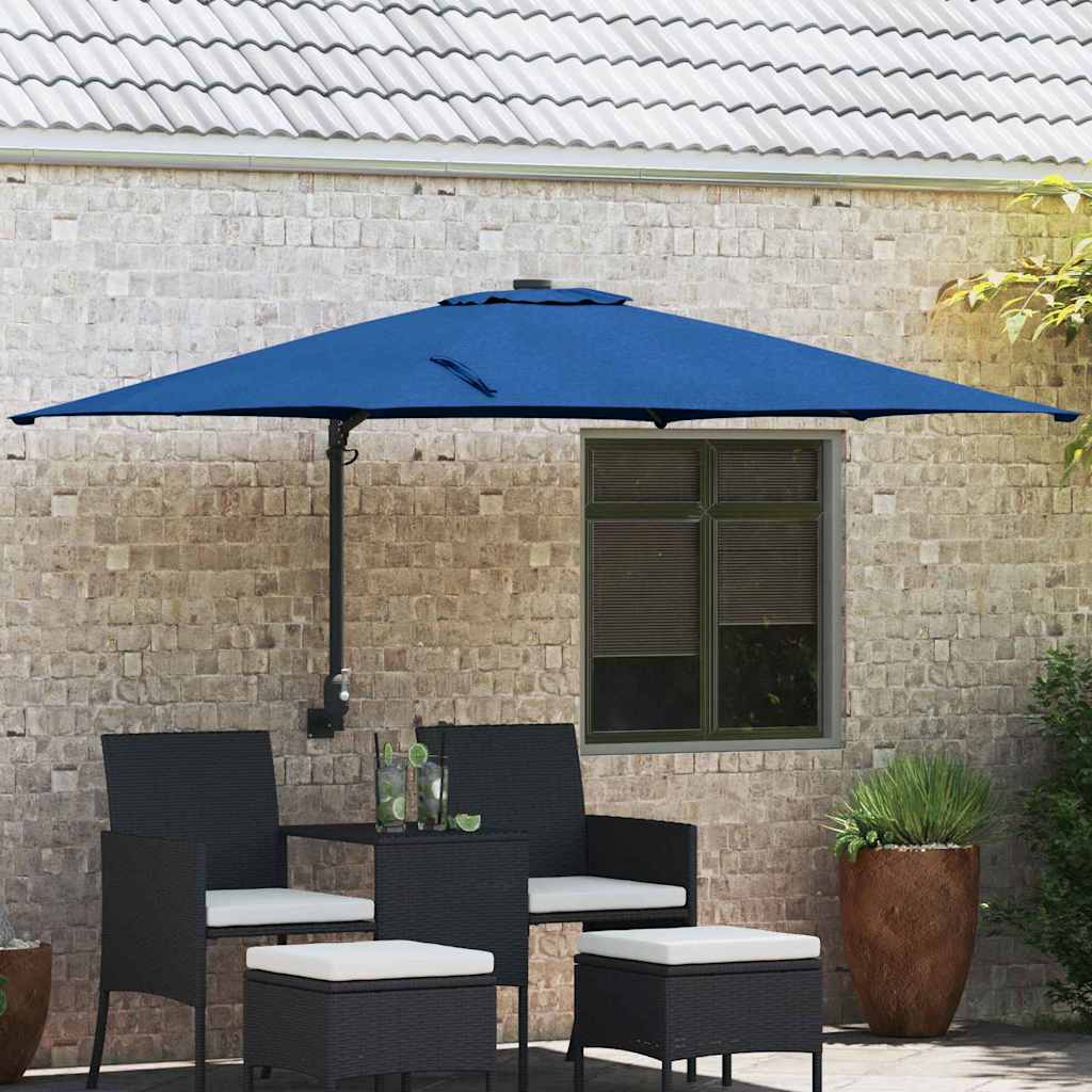 vidaXL Garten-Sonnenschirm Azurblau 248,5 x 247,5 x 160 cm