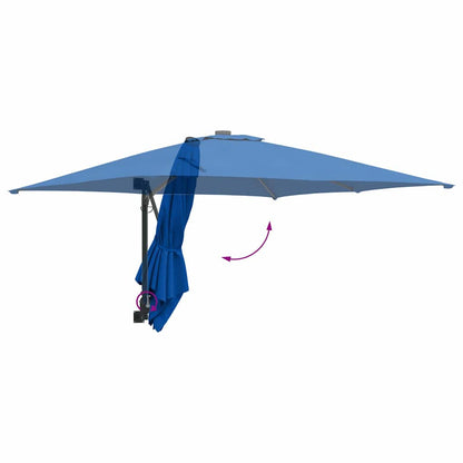 vidaXL Garten-Sonnenschirm Azurblau 248,5 x 247,5 x 160 cm