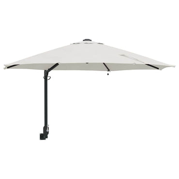 vidaXL Garten-Sonnenschirm Sand 248 x 248 x 148 cm Polyester und Stahl